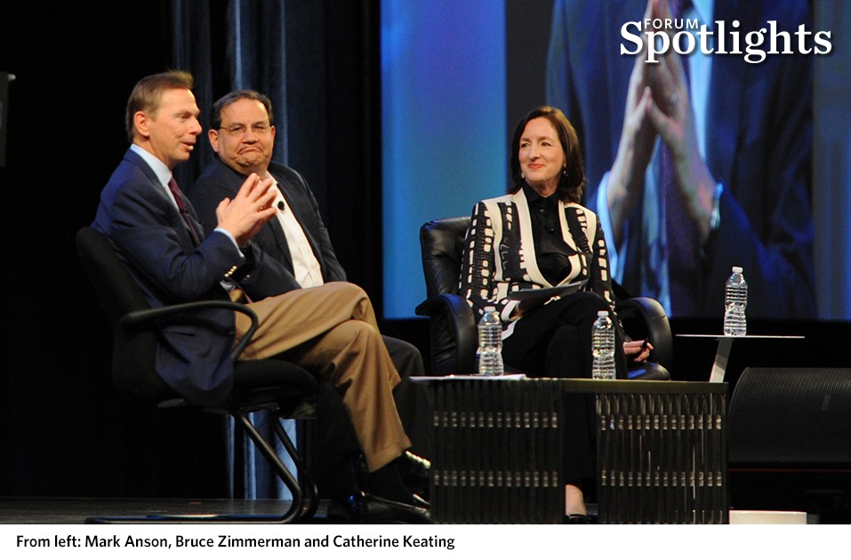 From left: Mark Anson, Bruce Zimmerman and Catherine Keating